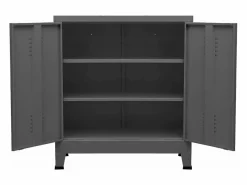vidaxl Baúl de almacenaje industrial acero antracita 90x40x100 cm Gris antracita Discount