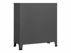 vidaxl Baúl de almacenaje industrial acero antracita 90x40x100 cm Gris antracita Discount