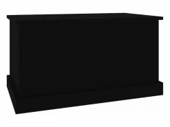 vidaxl Baúl de almacenaje madera contrachapada 70x40x38 cm Negro New