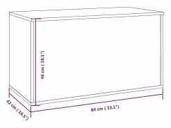 vidaxl Baúl Y Arcón|Baúl de almacenaje madera contrachapada Sonoma 84x42x46 cm