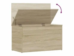 Baúl de almacenaje madera contrachapada color roble 84x42x46cm^vidaxl Discount