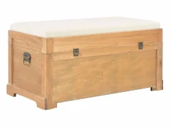 vidaxl Baúl Y Arcón|Baúl de almacenamiento con cojín 80x40x40 cm MDF