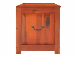 Baúl de almacenamiento con tapa madera maciza de acacia marrón^vidaxl Hot
