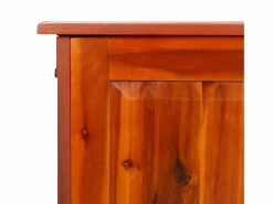 Baúl de almacenamiento con tapa madera maciza de acacia marrón^vidaxl Hot