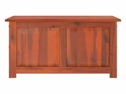 Baúl de almacenamiento con tapa madera maciza de acacia marrón^vidaxl Clearance