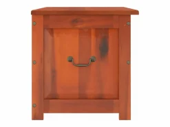 Baúl de almacenamiento con tapa madera maciza de acacia marrón^vidaxl Clearance