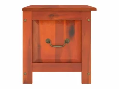 vidaxl Baúl de almacenamiento con tapa madera maciza de acacia marrón Color natural claro Hot