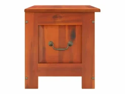 vidaxl Baúl de almacenamiento con tapa madera maciza de acacia marrón Color natural claro Online