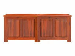 Baúl Y Arcón|Baúl de almacenamiento con tapa madera maciza de acacia marrón ES411412
