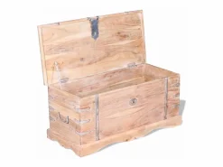 Baúl de almacenamiento de madera de acacia ES910719^ Clearance