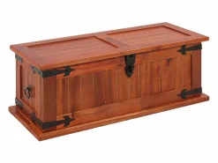 vidaxl Baúl Y Arcón|Baúl de almacenamiento de madera maciza de acacia 60x25x22 cm