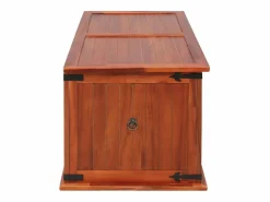 Baúl Y Arcón|Baúl de almacenamiento de madera maciza de acacia 79x34x32 cm ES495527