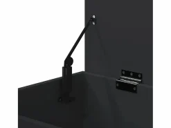vidaxl Baúl de almacenamiento madera contrachapada 84x42x46 cm Negro