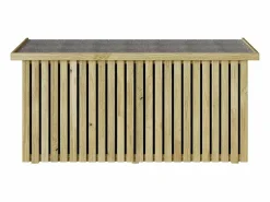Baúl de Almacenamiento 119x44x58,5 cm Madera de Pino Tratado Marru00f3n Clearance