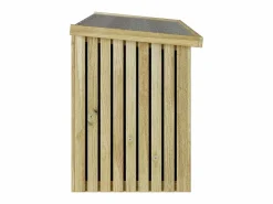 Baúl de Almacenamiento 119x44x58,5 cm Madera de Pino Tratado Marru00f3n Clearance