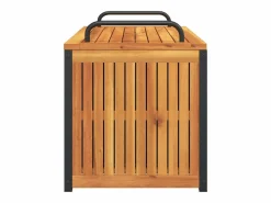 vidaxl Baúl de cojines de jardín acacia maciza y acero 110x45x42/53 cm Color natural claro Sale