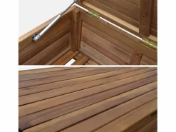 Sweeek Baúl De Jardín|Baúl de jardín de madera, 110l marrón