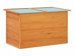 Baúl de jardín de madera 126x72x72 cm^vidaxl Hot