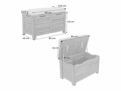 Baúl de jardín en madera de acacia, 63l natural^Sweeek Hot