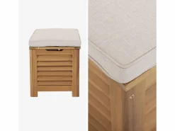 Baúl de jardín en madera de acacia, 63l natural^Sweeek Hot