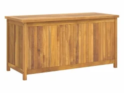 vidaxl Baúl de jardín madera maciza de teca 114x50x58 cm Color natural claro Sale