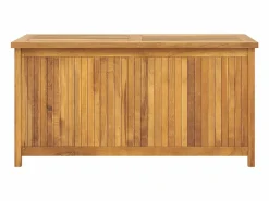 vidaxl Baúl de jardín madera maciza de teca 114x50x58 cm Color natural claro Sale