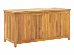 vidaxl Baúl de jardín madera maciza de teca 114x50x58 cm Color natural claro Sale