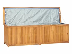 Baúl de jardín madera maciza de teca 175x50x55 cm^vidaxl Outlet