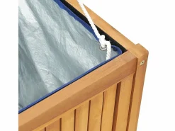 Baúl de jardín madera maciza de teca 175x50x55 cm^vidaxl Outlet