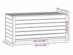 Baúl de jardín madera maciza de pino 101x50,5x46,5 cm^vidaxl Sale