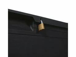 Baúl de jardín TOOMAX WOODY'S 160L en resina reciclada con aspecto de madera antracita, anti-UV, con cerradura, Made in Italy Gris antracita Clearance
