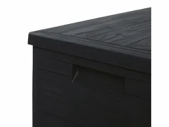 Baúl de jardín TOOMAX WOODY'S 160L en resina reciclada con aspecto de madera antracita, anti-UV, con cerradura, Made in Italy Gris antracita Clearance