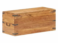 Baúl de madera maciza de acacia 90x40x40 cm^vidaxl Outlet