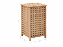 Baúl de ropa 39 x 39 x 65 cm Madera maciza de nogal^ Sale