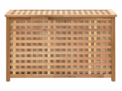 Baúl de ropa 77,5x37,5x46,5 cm Madera maciza de nogal Marru00f3n Discount