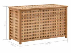 Baúl de ropa 77,5x37,5x46,5 cm Madera maciza de nogal Marru00f3n Discount
