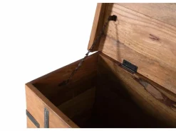 Giner y colomer Baúl fabricado en madera reciclada con apertura superior y herrajes Multicolor New