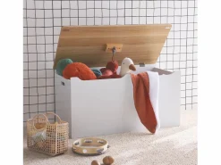 Sweeek Baúl infantil ideal para juguetes Blanco Outlet