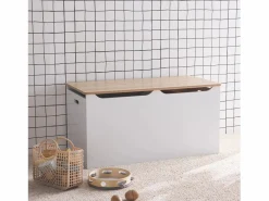 Sweeek Baúl infantil ideal para juguetes Blanco Outlet