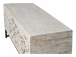 Baúl madera de mango y patas metal en envejecido^Giner y colomer Hot