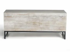 Baúl madera de mango y patas metal en envejecido^Giner y colomer Hot