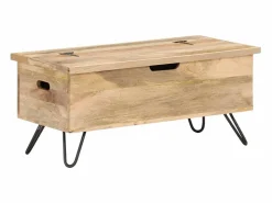 Baúl madera maciza de mango 90x40x45 cm^vidaxl Clearance