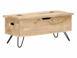 Baúl madera maciza de mango 90x40x45 cm^vidaxl Clearance