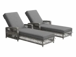 Balancín Ajustable en 4 Posiciones para Terraza en ratán Resistente a la Intemperie y a la Corrosión, 4 plazas,^ModernLuxe Sale