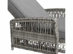Balancín Ajustable en 4 Posiciones para Terraza en ratán Resistente a la Intemperie y a la Corrosión, 4 plazas,^ModernLuxe Sale