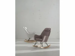 Sillón|Sillón Balancín|Balancín tapizado en chenilla marrón