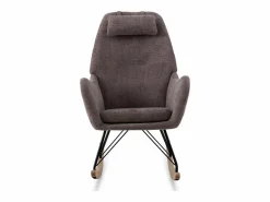 Sillón Balancín|Sillón Escandinavo|Balancín tapizado en chenilla tono marrón