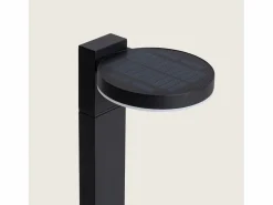 Ledkia Baliza de Pie Exterior Solar LED 5W 50cm Aluminio con Sensor de Movimiento Aris Negro Hot