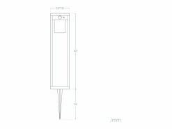 Ledkia Energía Solar|Baliza de Pie Exterior Solar LED 2W 40cm Aluminio con Sensor de Movimiento Devah