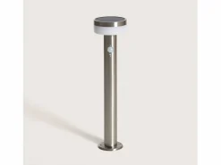 Ledkia Baliza de Pie Exterior Solar LED 1,5W 50cm Acero Inoxidable con Sensor de Movimiento Ashier Plateado Clearance